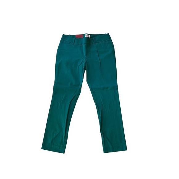 Merona Dress Pants Women's Green Size 10 Mid-Rise Slim Stretched Modern Ankle - Picture 1 of 6